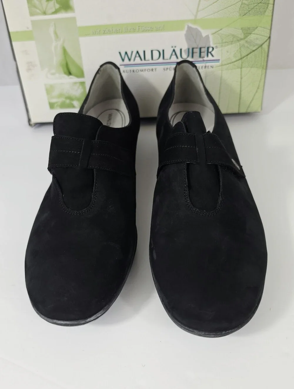 Waldläufer Hadya Black Nubuck Comfort Shoes